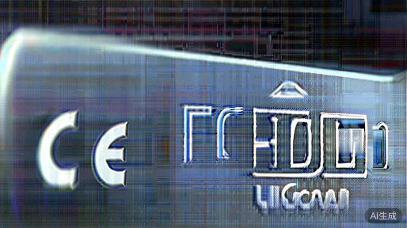 电子产品上的CE、FCC、UKCA等安全认证标志特写