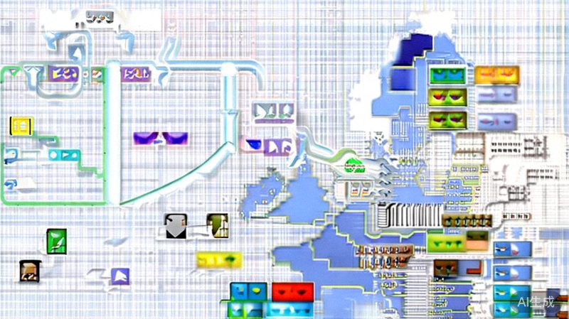 欧盟地图上叠加显示各国VAT税率图标及申报流程示意图